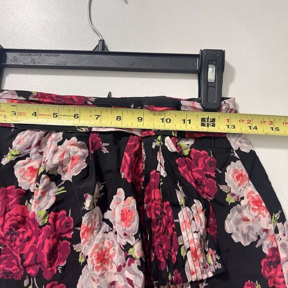 The Kooples Skirt Size 1 Floral Tulip Mini Black Pink - Picture 4 of 6